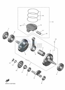 YZ450F (BHR2) drawing CRANKSHAFT & PISTON