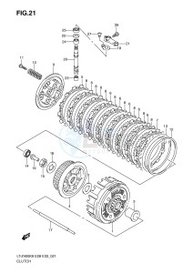 LT-Z400 (E28-E33) drawing CLUTCH