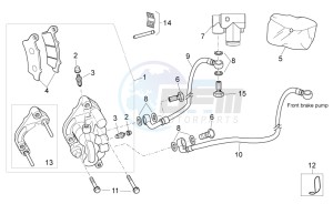 Atlantic 125 e3 drawing Front brake caliper