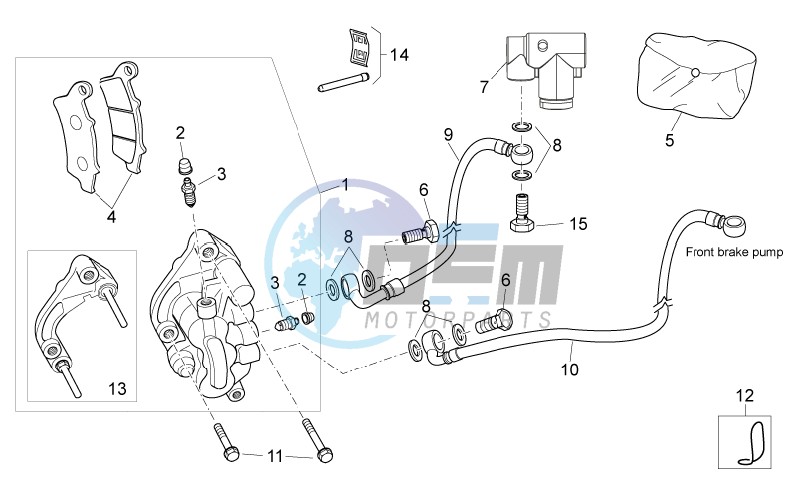 Front brake caliper