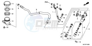 VFR800XD CrossRunner - VFR800X UK - (E) drawing RR. BRAKE MASTER CYLINDER