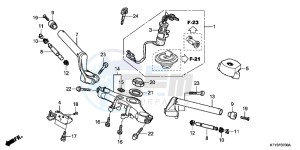 CBR125RC drawing HANDLE PIPE/TOP BRIDGE