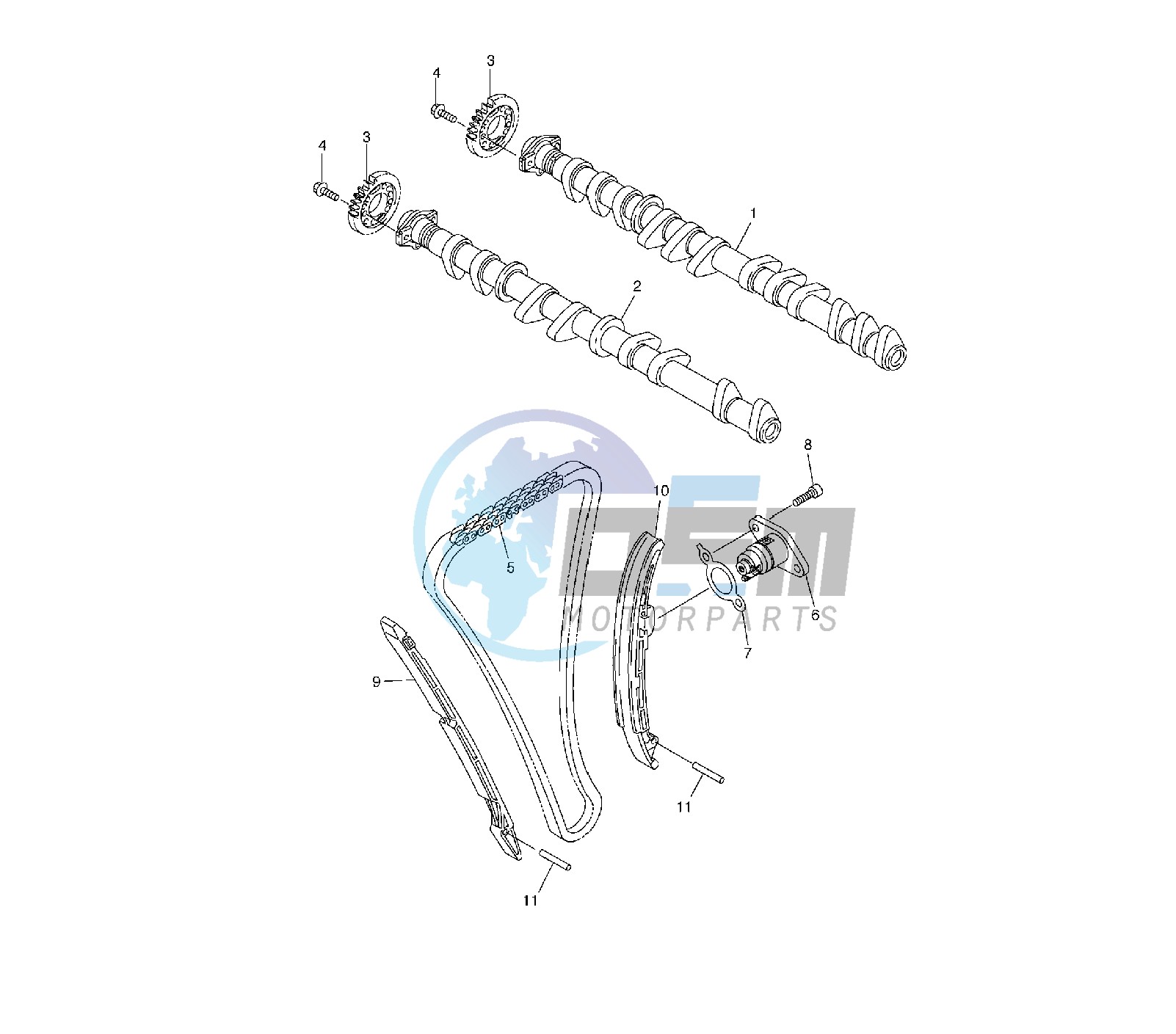 CAMSHAFT AND TIMING CHAIN