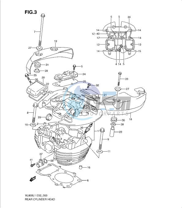 REAR CYLINDER HEAD