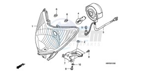 SCV100F9 Australia - (U) drawing HEADLIGHT