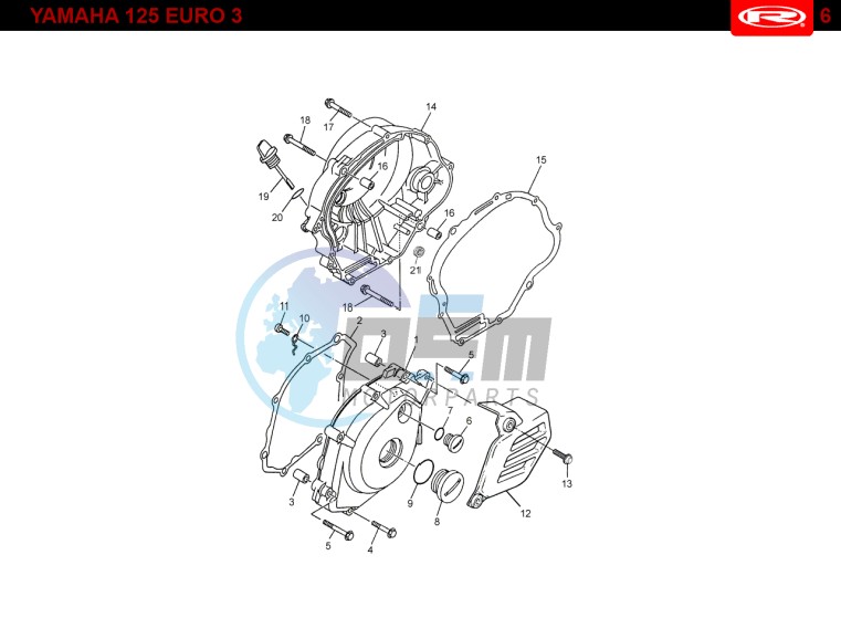 ENGINE COVERS  Yamaha 125 EURO-3