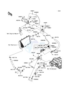 Z1000SX ABS ZX1000HBF FR GB XX (EU ME A(FRICA) drawing Water Pipe