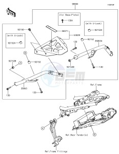 NINJA 650 EX650KJFA XX (EU ME A(FRICA) drawing Accessory(Topcase Bracket)