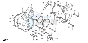 CG125ES drawing LEFT CRANKCASE COVER