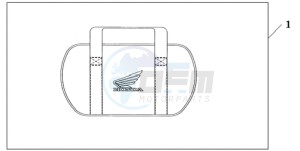 GL1800A BR - (BR) drawing SADDLEBAG COOLER