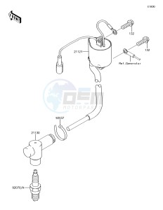 KX85 KX85CJF EU drawing Ignition System