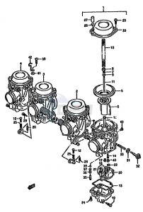 GSX750F (K-T) drawing CARBURETOR (MODEL S T)