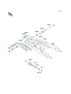 BN 125 A [ELIMINATOR 125] (A6F-A9F) A7F drawing SWINGARM