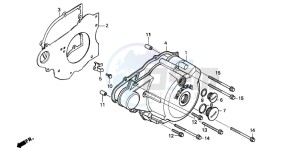 CM125C drawing LEFT CRANKCASE COVER