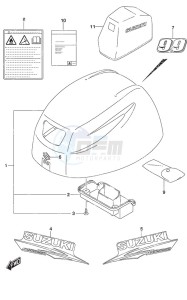 DF 9.9A drawing Engine Cover Non-Remote Control