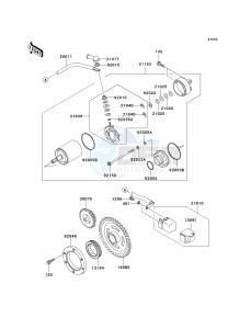 KVF 650 A [PRAIRIE 650 4X4] (A1) [PRAIRIE 650 4X4] drawing STARTER MOTOR