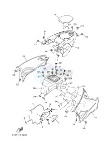 YFM700FWBD YFM70KPXJ KODIAK 700 EPS (B32G) drawing SIDE COVER