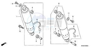 VT750CA9 Australia - (U / MME SPC) drawing REAR CUSHION