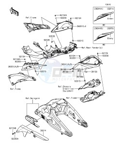 NINJA ZX-10R ABS ZX1000SGFB XX (EU ME A(FRICA) drawing Side Covers/Chain Cover