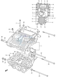 GS500E (E28) drawing CRANKCASE