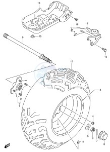 LT-F500F (P28-P33) drawing LEFT REAR WHEEL (MODEL K4 K5)