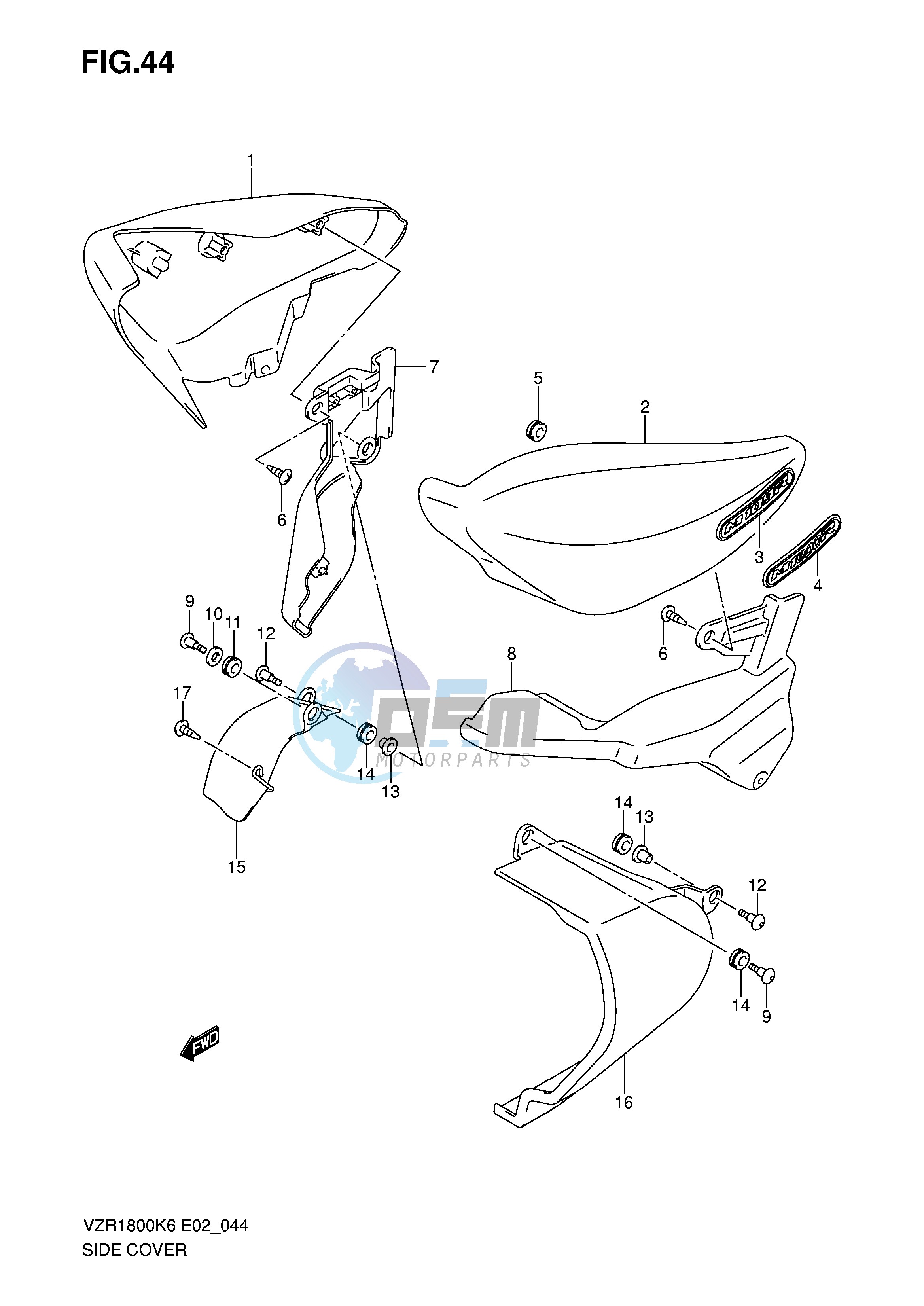 SIDE COVER (VZR1800K6 UFK6 K7 U2K7)