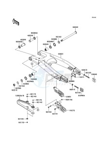 KX450F KX450E9F EU drawing Swingarm