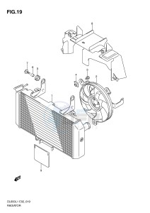 DL650 (E2) V-Strom drawing RADIATOR