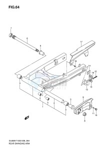 DL650 (E3-E28) V-Strom drawing REAR SWINGING ARM