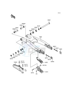 KLX450R KLX450AHF EU drawing Swingarm