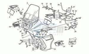 California III 1000 Carburatori Carenato Carburatori Carenato drawing Fairing