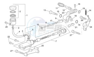 RSV 2 1000 drawing Rear master brake cylinder