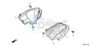 CB600FAD Hornet - CB600F ABS England - (3ED) drawing SIDE COVER