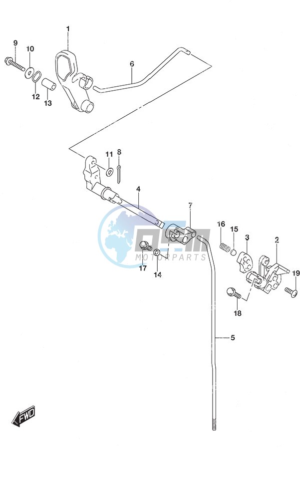 Clutch Rod Non-Remote Control