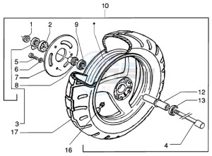 NRG 50 MC3 DT drawing Front wheel