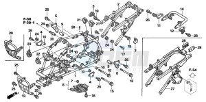 TRX450ER drawing FRAME BODY