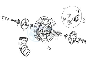 ATLANTIS - 100 cc drawing FRONT WHEEL