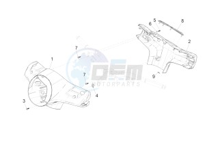 GTS 125 4T E4 ABS (EMEA) drawing Handlebars coverages