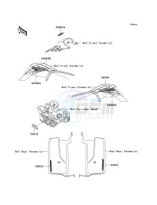 KSF 250 A [MOJAVE 250] (A15-A18) [MOJAVE 250] drawing DECALS-- KSF250-A18- -