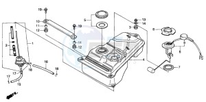 SH50 SCOOPY drawing FUEL TANK