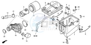 TRX450R drawing AIR CLEANER (TRX450R4,5)