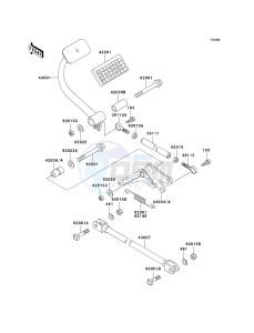 KZ 1000 P [POLICE 1000] (P20-P24) [POLICE 1000] drawing BRAKE PEDAL_TORQUE LINK