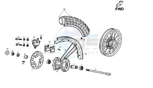 SENDA R X-TREM - 50 CC VTHSR1D1A 2T EU2 drawing FRONT WHEEL