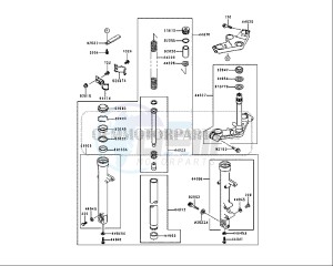 ZZR 250 (EU) drawing FRONT FORK