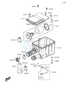 BRUTE FORCE 300 KVF300CGF EU drawing Air Cleaner