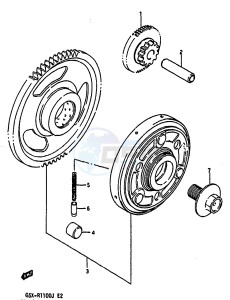 GSX-R1100 (G-H-J) drawing STARTER CLUTCH