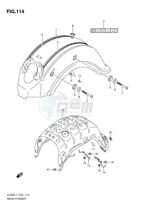 VL800 (E2) VOLUSIA drawing REAR FENDER (VL800CL1 E19)