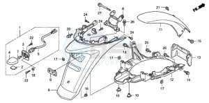 SH150 125 drawing REAR FENDER