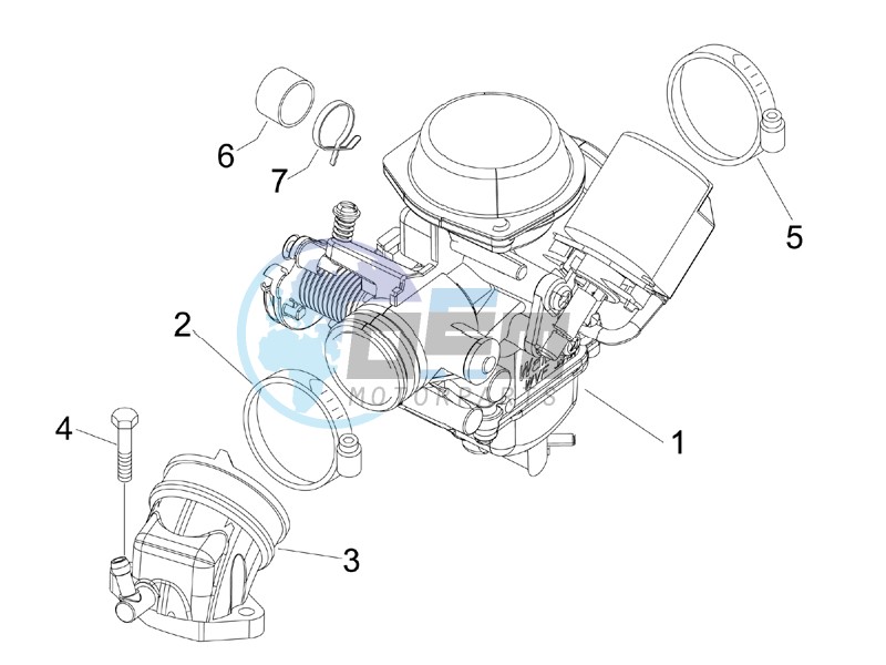 Carburettor assembly - Union pipe