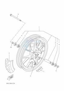 YZF125-A YZF-R125 (B5G6) drawing FRONT WHEEL